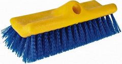 Rubbermaid - 2" Bristle Length, Polypropylene Scrub Brush - 10" OAL, Blue, Plastic Block - Americas Tooling