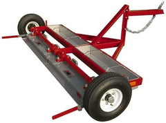 Made in USA - 48" Long Tow-Behind Magnetic Sweeper with Wheels - 12" Wide x 4-1/2" High, 8" Wheel Diam, 2" Clearance - Americas Tooling