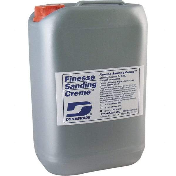 Dynabrade - 1 Gal Sanding Creme Compound - Compound Grade Fine, White, For High Glossing, Use on Composites, Fiberglass & Metal - Americas Tooling