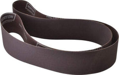 Norton - 2-1/2" Wide x 60" OAL, 120 Grit, Aluminum Oxide Abrasive Belt - Aluminum Oxide, Fine, Coated, X Weighted Cloth Backing, Series R228 - Americas Tooling