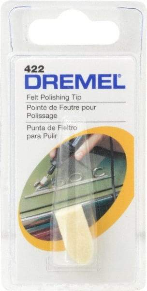 Dremel - 3/8" Diam Cone Shaped Goblet Buff - Cotton Muslin Polishing Tip - Americas Tooling