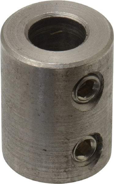 Climax Metal Products - 3/8" Inside x 3/4" Outside Diam, Stainless Steel Set Screw Rigid Coupling - 1" Long - Americas Tooling