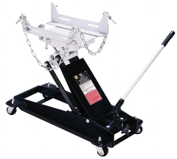 Omega Lift Equipment - 1,100 Lb Capacity Transmission Jack - 8-1/2 to 24-3/4" High, 15" Chassis Width x 31-1/8" Chassis Length - Americas Tooling
