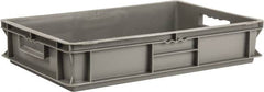 SSI Schaefer - 0.82 Cu Ft, 55 Lb Load Capacity Gray Polypropylene Tote Container - Stacking, 23.7" Long x 15.8" Wide x 4.8" High - Americas Tooling