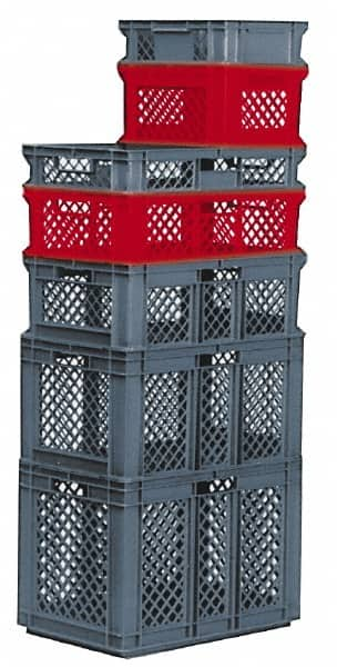 SSI Schaefer - 0.7 Cu Ft, 33 Lb Load Capacity Red Polypropylene Tote Container - Stacking, 15.8" Long x 11.9" Wide x 8.7" High - Americas Tooling