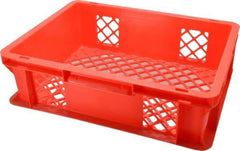 SSI Schaefer - 0.37 Cu Ft, 33 Lb Load Capacity Red Polypropylene Tote Container - Stacking, 15.8" Long x 11.9" Wide x 4.8" High - Americas Tooling