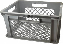 SSI Schaefer - 0.7 Cu Ft, 33 Lb Load Capacity Gray Polypropylene Tote Container - Stacking, 15.8" Long x 11.9" Wide x 8.7" High - Americas Tooling