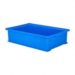 SSI Schaefer - 0.42 Cu Ft, 22 Lb Load Capacity Blue Polyethylene & Conductive PP Tote Container - Stacking, 18.4" Long x 12-1/2" Wide x 4.6" High - Americas Tooling