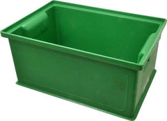 SSI Schaefer - 0.25 Cu Ft, 22 Lb Load Capacity Green Polyethylene & Conductive PP Tote Container - Stacking, 12.3" Long x 8.3" Wide x 5.8" High - Americas Tooling