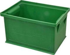 SSI Schaefer - 0.09 Cu Ft, 17 Lb Load Capacity Green Polyethylene & Conductive PP Tote Container - Stacking, 8.3" Long x 6" Wide x 4.8" High - Americas Tooling