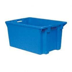 SSI Schaefer - 2.01 Cu Ft, 44 Lb Load Capacity Blue Polypropylene Tote Container - Stacking, Nesting, 23.6" Long x 15.7" Wide x 11.9" High - Americas Tooling