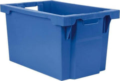 SSI Schaefer - 2.19 Cu Ft, 66 Lb Load Capacity Blue Polypropylene Tote Container - Stacking, Nesting, 23.7" Long x 15.8" Wide x 13.8" High - Americas Tooling