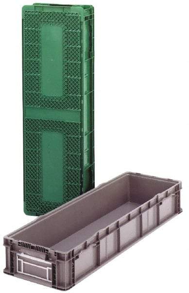 Orbis - 40 Lb Load Capacity Green Polyethylene Tote Container - Stacking, 48" Long x 15" Wide x 10.8" High - Americas Tooling