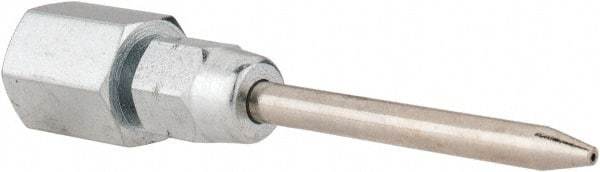 PRO-LUBE - 1/8 Thread, Grease Gun Needle Nozzle - 19/32" Needle Length x 4.75mm Needle Diam, NPT Thread - Americas Tooling