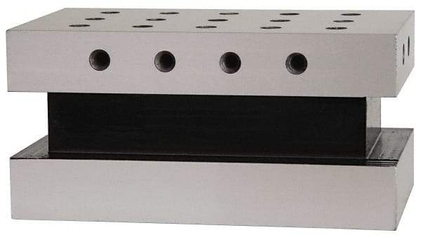 Suburban Tool - 3-1/2" Wide x 6" Deep x 3" High Steel Precision-Ground Angle Plate - Standard Plate, Machined Holes on Surface, Open End, Single Plate - Americas Tooling