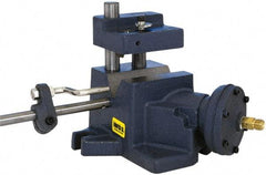 Heinrich - 1/8 to 3/4" Vee Capacity, Air Cross Hole Jig - 7-1/2" Long x 6-1/16" Wide x 5-1/4" High, 5/16 & 1/2" ID of Furnished Liners - Americas Tooling