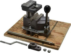 Heinrich - 1/8 to 3/4" Vee Capacity, Manual Cross Hole Jig - 9-1/4" Long x 6-1/16" Wide x 5-1/4" High, 5/16 & 1/2" ID of Furnished Liners - Americas Tooling