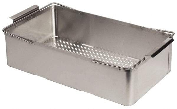 L&R Ultrasonic - Stainless Steel Parts Washer Basket - 165.1mm High x 298.45mm Wide x 501.65mm Long, Use with Ultrasonic Cleaners - Americas Tooling