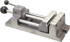 Heinrich - 4-11/16" Jaw Opening Capacity x 1-5/16" Throat Depth, Horizontal Drill Press Vise - 4" Wide Jaw, Stationary Base, Standard Speed - Americas Tooling