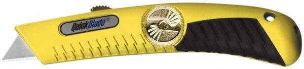 PHC - Retractable Utility Knife - Yellow Metal Handle, 1 Blade Included - Americas Tooling