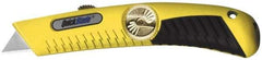 PHC - Retractable Utility Knife - Yellow Metal Handle, 1 Blade Included - Americas Tooling