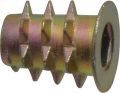 E-Z LOK - #10-32, Zinc Alloy Flanged Hex Drive Insert - 9/32" Drill, 0.2756" Hole Diam, 0.512" Long, 1/2" Min Grip, M5 Hex - Americas Tooling