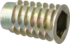 E-Z LOK - 3/8-16, Zinc Alloy Flanged Hex Drive Insert - 31/64" Drill, 0.4724" Hole Diam, 63/64" Long, 1" Min Grip, M10 Hex - Americas Tooling