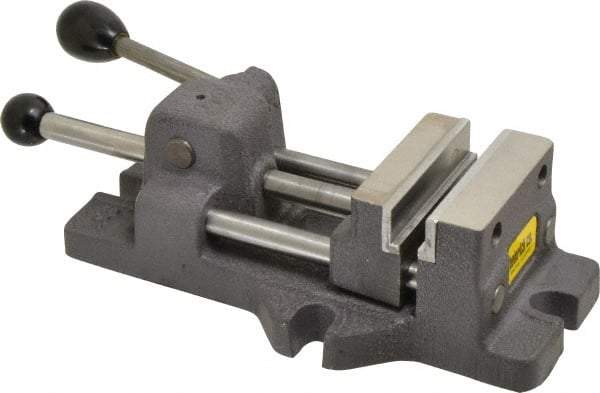 Heinrich - 3" Jaw Opening Capacity x 1-1/4" Throat Depth, Horizontal Drill Press Vise - 3" Wide x 3" High Jaw, Stationary Base, Standard Speed - Americas Tooling