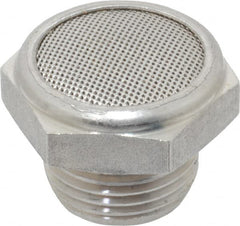 Legris - 3/8 Male NPT, 22mm Hex, Exhaust Muffler - 175 Max psi, 108 Decibel Rating, Stainless Steel - Americas Tooling