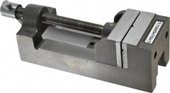 Palmgren - 2-1/2" Jaw Opening Capacity x 1-1/2" Throat Depth, Horizontal Drill Press Vise - 2-7/16" Wide Jaw, Stationary Base, Standard Speed, 7-1/4" OAL x 2-9/16" Overall Height, Cast Iron - Americas Tooling