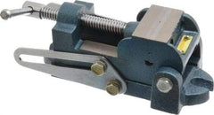 Interstate - 2" Jaw Opening Capacity x 1" Throat Depth, Angle Drill Press Vise - 2-1/2" Wide x 1.35" High Jaw, Stationary Base, Standard Speed, 7.59" OAL x 2.87" Overall Height, Cast Iron - Americas Tooling