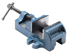 Palmgren - 1-1/2" Jaw Opening Capacity x 1" Throat Depth, Horizontal Drill Press Vise - 1-3/4" Wide Jaw, Stationary Base, Standard Speed, 4-1/2" OAL x 1-15/16" Overall Height, Cast Iron - Americas Tooling