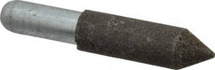 Grier Abrasives - 5/8" Diam 150 Grit 60° Included Angle Center Lap - Aluminum Oxide, Very Fine Grade, Extra Hard Density, Shank Mounted - Americas Tooling