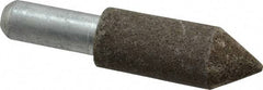 Grier Abrasives - 3/4" Diam 150 Grit 60° Included Angle Center Lap - Aluminum Oxide, Very Fine Grade, Extra Hard Density, Shank Mounted - Americas Tooling