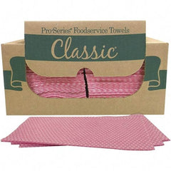 PRO-SOURCE - 1/4 Fold Food Service Wipes - Box, 22" x 12" Sheet Size, Pink - Americas Tooling