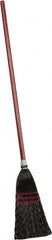 PRO-SOURCE - 40" OAL Polypropylene Bristle Corn Broom - 30" Handle Length, Wood Handle, 8" Wide, Water Resistance - Americas Tooling