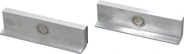 Wilton - 4" Jaw Width, Rubber Covered Aluminum, Vise Jaw Cap - Magnetic Attachment - Americas Tooling