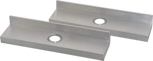 Wilton - 4-1/2" Jaw Width, Rubber Covered Aluminum, Vise Jaw Cap - Magnetic Attachment - Americas Tooling