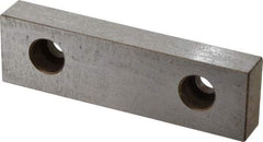 Kurt - 5" Wide x 1.485" High x 0.735" Thick, Flat/No Step Vise Jaw - Hard, Steel, Fixed Jaw, Compatible with 5" Vises - Americas Tooling