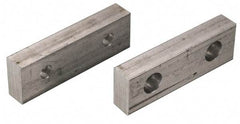 Snap Jaws - 8" Wide x 3" High x 1-1/2" Thick, Flat/No Step Vise Jaw - Soft, Steel, Fixed Jaw, Compatible with 8" Vises - Americas Tooling