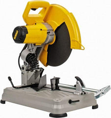 DeWALT - 14" Blade Diam, 1" Arbor Hole, Miter Chop & Cutoff Saw - 1 Phase, 4,000 RPM, 5.5 hp, 120 Volts - Americas Tooling