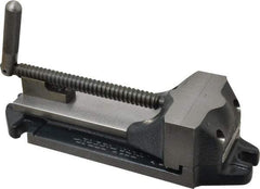 Cardinal Tool - 4" Jaw Opening Capacity x 1-1/2" Throat Depth, Horizontal Drill Press Vise - 4" Wide Jaw, Stationary Base, Rapid Action, 11-1/2" OAL x 2-7/8" Overall Height, Steel - Americas Tooling