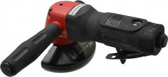 Universal Tool - 4" Wheel Diam, 10,000 RPM, Pneumatic Angle & Disc Grinder - 3/8-24 Spindle, 24 CFM, Rear Exhaust - Americas Tooling