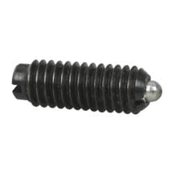 Gibraltar - 8-36, 7/16" Thread Length, 0.052" Plunger Projection, Steel Threaded Spring Plunger - 0.07" Max Plunger Diam, 0.437" Plunger Length, 0.5 Lb Init End Force, 1.5 Lb Final End Force - Americas Tooling