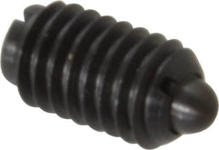 Gibraltar - 3/8-16, 5/8" Thread Length, 0.11" Plunger Projection, Steel Threaded Spring Plunger - 0.186" Max Plunger Diam, 0.625" Plunger Length, 4.5 Lb Init End Force, 18.5 Lb Final End Force - Americas Tooling