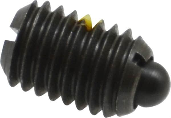 Gibraltar - 1/2-13, 3/4" Thread Length, 0.151" Plunger Projection, Steel Threaded Spring Plunger - 1/4" Max Plunger Diam, 0.75" Plunger Length, 1.75 Lb Init End Force, 5.5 Lb Final End Force - Americas Tooling