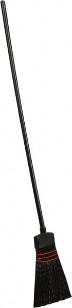 PRO-SOURCE - 56" OAL Polypropylene Bristle Corn Broom - Plastic-Coated Metal Handle - Americas Tooling