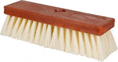 PRO-SOURCE - 1-1/2" Bristle Length, Polypropylene Utility Scrub Brush - 10" OAL, Wood Block - Americas Tooling