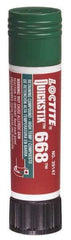 Loctite - 19 Gal Stick, Green, Low Strength Semisolid Retaining Compound - Series 668, 24 hr Full Cure Time, Heat Removal - Americas Tooling