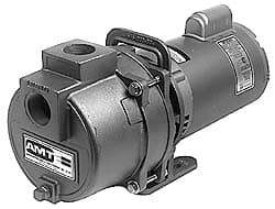 American Machine & Tool - 115/230 Volt, 1 Phase, 2 HP, High Pressure Self Priming Centrifugal Booster Pump - 1-1/2 Inch Inlet, 54 Head Pressure, Cast Iron Housing, Bronze Impeller, Buna N Seal - Americas Tooling